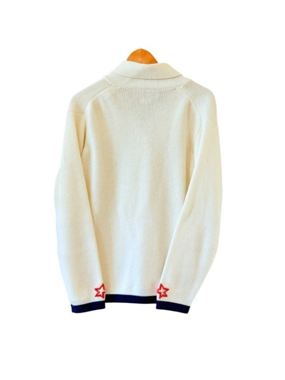 EXCLUSIVELY FOR CARINA Vintage Made In Republic Of Korea Nautical Cardigan L - Picture 3 of 6